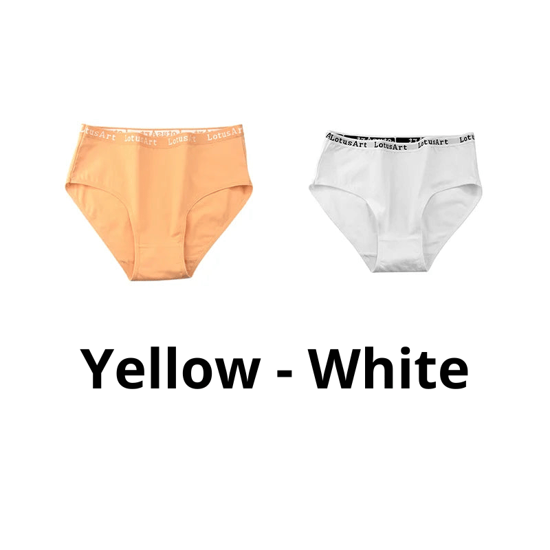 Cotton Mid-Waist Underwear - 2 Pack