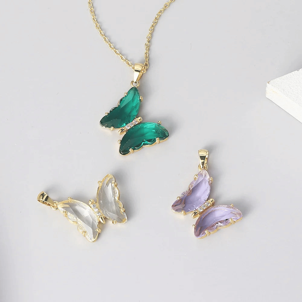 Crystal Butterfly Necklace