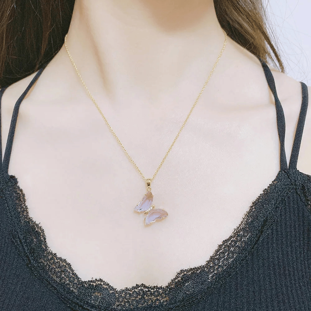 Crystal Butterfly Necklace