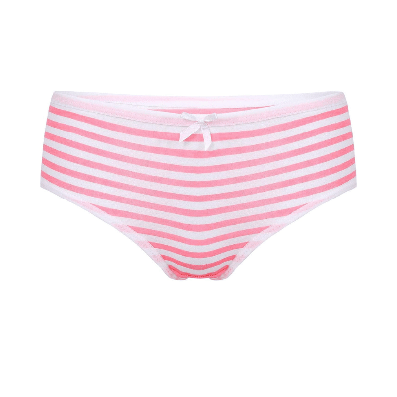 Warm pink Cute Kawaii Underwear for femboys with a vibrant line design.