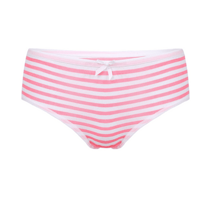 Warm pink Cute Kawaii Underwear for femboys with a vibrant line design.