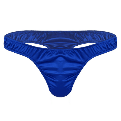 Comfortable blue satin underwear