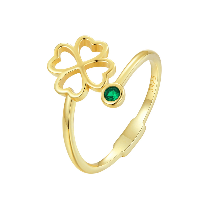 Adjustable Floral Open Ring