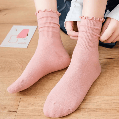 Minimalist Ruffle Socks - 5 Pack