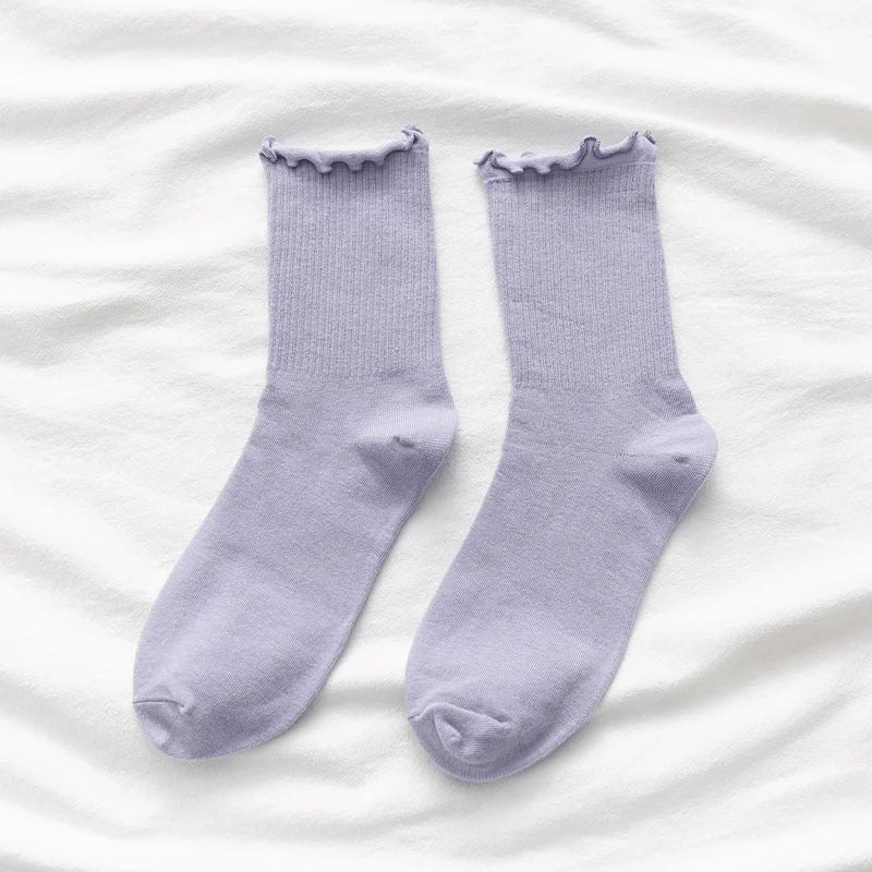 Minimalist Ruffle Socks - 5 Pack