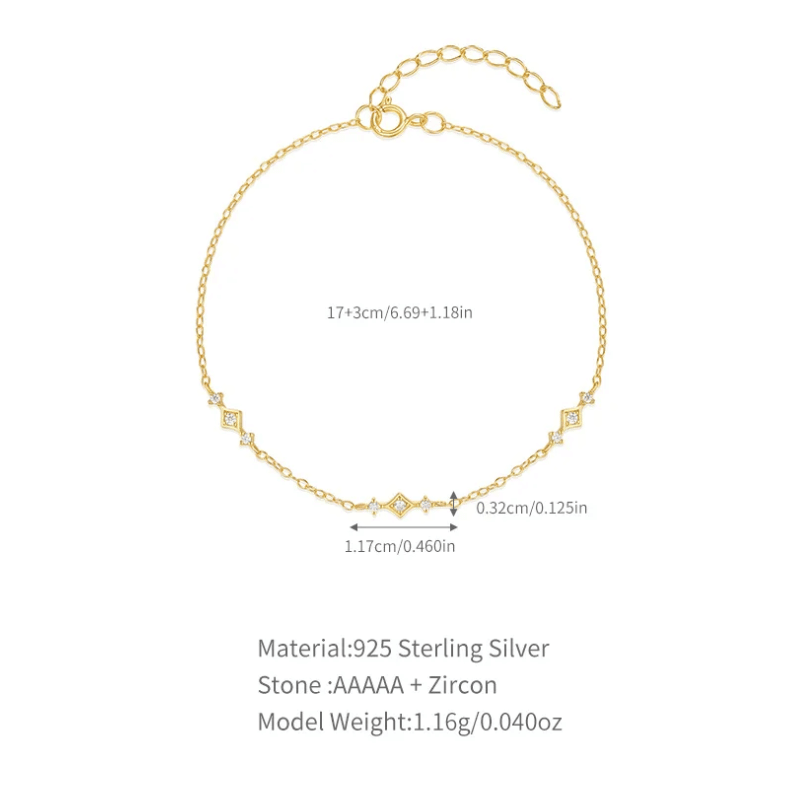 Elegant Gold-Tone Feminine Bracelet