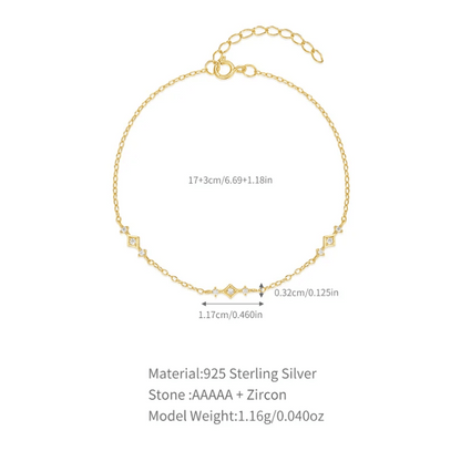 Elegant Gold-Tone Feminine Bracelet
