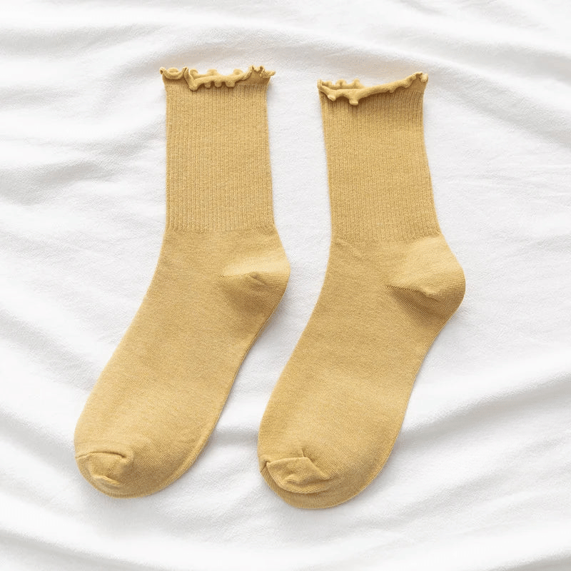 Minimalist Ruffle Socks - 5 Pack