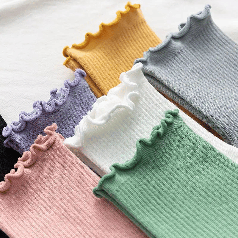 Minimalist Ruffle Socks - 5 Pack